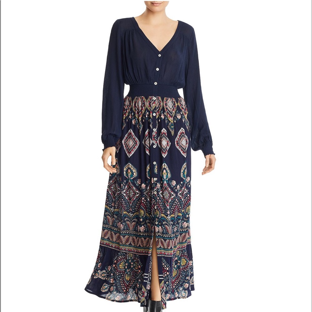 Aqua maxi dress